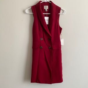 NWT Red Sleeveless Suit Dress